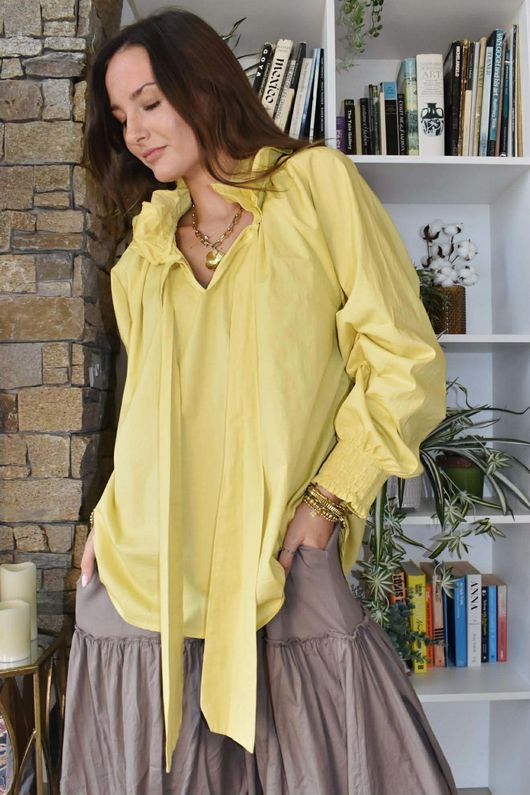 Paloma Poet Blouse Soft Ochre